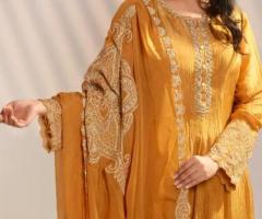 Shop Gulbhahar Designer Plain Suits for Elegant Festive Occasions