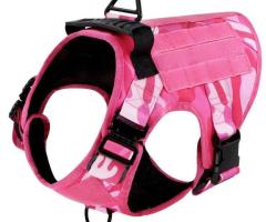 Military Pink Camouflage Dog Harness